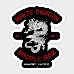 White dragon noodle bar Sticker